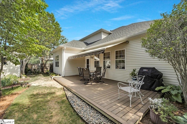 101 Roberts Hill Dr, Taylors, SC 29687 - deck with outdoor dining space and a grill
