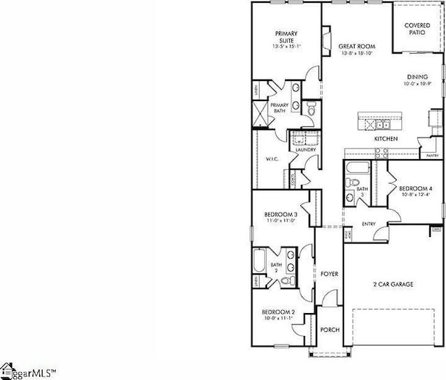 607 Tilson Rd, Piedmont, SC 29673 - floor plan / room layout