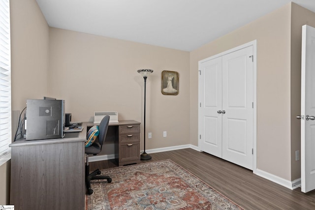 224 Anna Gray Cir, Easley, SC 29640 - office space with dark wood-style floors and baseboards