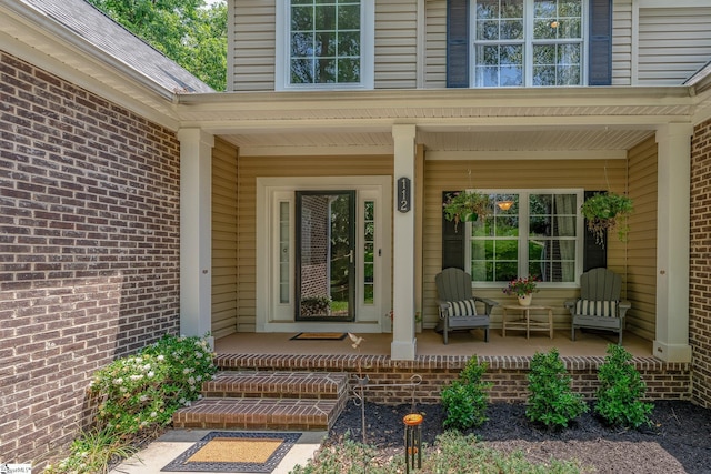 112 Woodstone Dr, Easley, SC 29642 - property entrance featuring covered porch and brick siding
