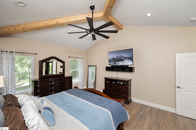 112 Woodstone Dr, Easley, SC 29642 - bedroom featuring multiple windows, wood finished floors, recessed lighting, baseboards, and a ceiling fan