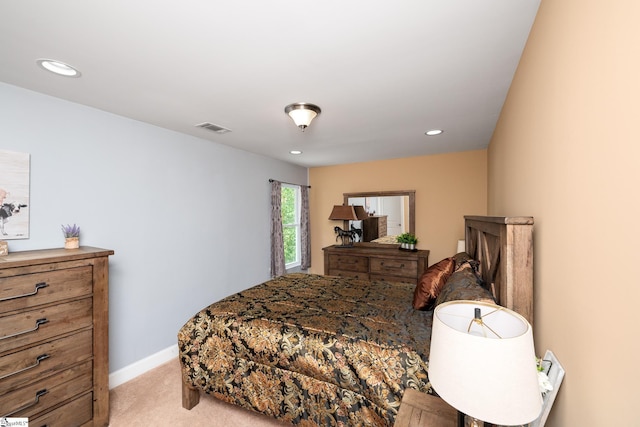 112 Woodstone Dr, Easley, SC 29642 - bedroom with light colored carpet, baseboards, and recessed lighting