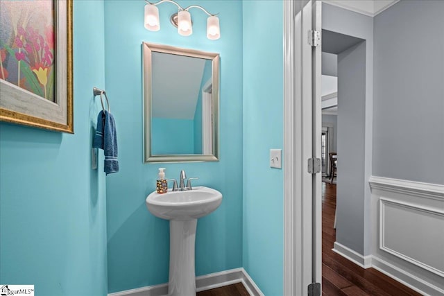 79 Modesto Ln, Simpsonville, SC 29681 - bathroom featuring wood finished floors and a sink