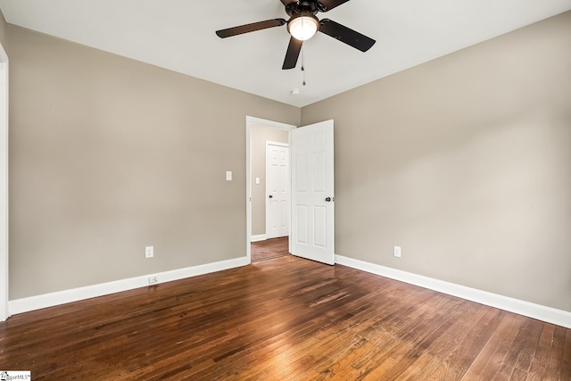 3401 Comanche St, Anderson, SC 29626 - spare room with a ceiling fan and hardwood / wood-style flooring
