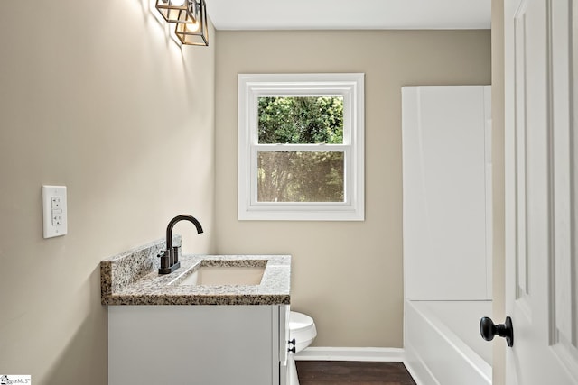 3401 Comanche St, Anderson, SC 29626 - bathroom featuring vanity and wood finished floors