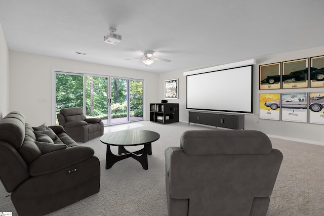 118 Pinnacle Pointe Dr, Seneca, SC 29672 - cinema room featuring carpet flooring and ceiling fan