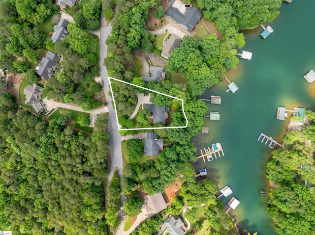 118 Pinnacle Pointe Dr, Seneca, SC 29672 - aerial view of property's location with a nearby body of water and property parcel outlined