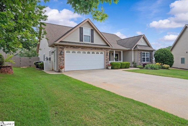 636 Cordelia Ct, Boiling Springs, SC 29316 - traditional home with driveway, stone siding, a garage, and roof with shingles