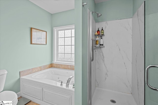 636 Cordelia Ct, Boiling Springs, SC 29316 - bathroom with a marble finish shower and a garden tub