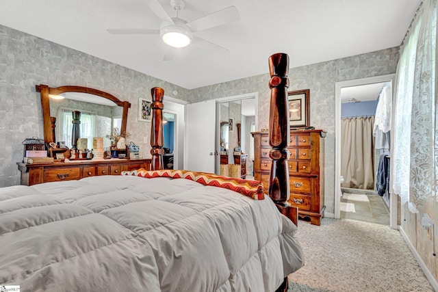 203 Ponder Rd, Greer, SC 29651 - bedroom featuring carpet, ceiling fan, and a closet