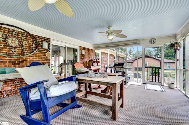 203 Ponder Rd, Greer, SC 29651 - sunroom with a ceiling fan