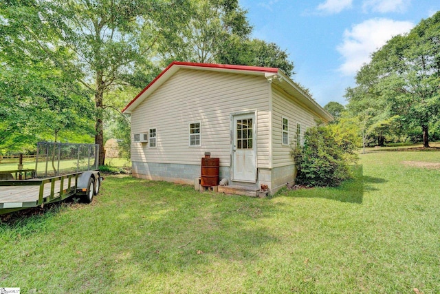203 Ponder Rd, Greer, SC 29651 - view of home's exterior with a yard and cooling unit