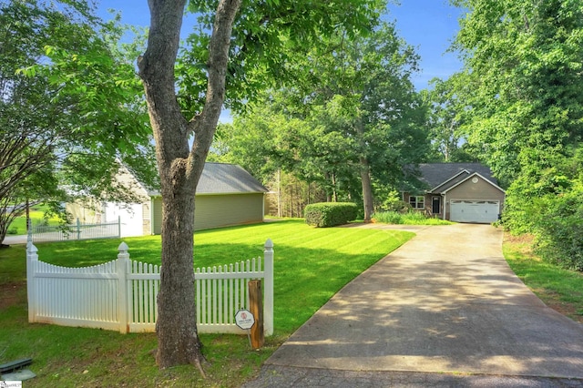 214 New Salem Dr, Anderson, SC 29625 - view of yard featuring concrete driveway and an attached garage