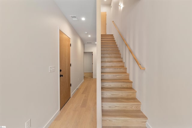 18 Nordic Ln, Greenville, SC 29609 - stairway featuring recessed lighting and wood finished floors