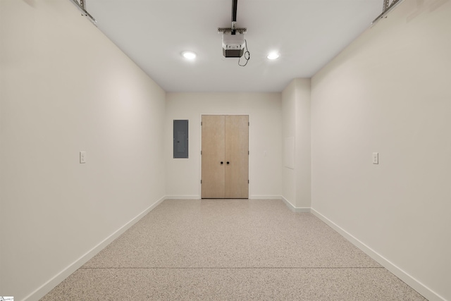 18 Nordic Ln, Greenville, SC 29609 - garage featuring electric panel, recessed lighting, and a garage door opener