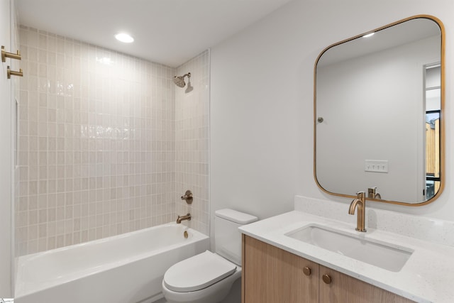 20 Nordic Ln, Greenville, SC 29609 - full bath featuring vanity, bathing tub / shower combination, and recessed lighting