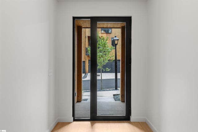 20 Nordic Ln, Greenville, SC 29609 - doorway to outside featuring baseboards and light wood-style flooring