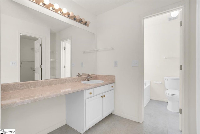 2013 Small Meadows Ct, Fountain Inn, SC 29644 - bathroom featuring vanity, a bath, and tile patterned flooring