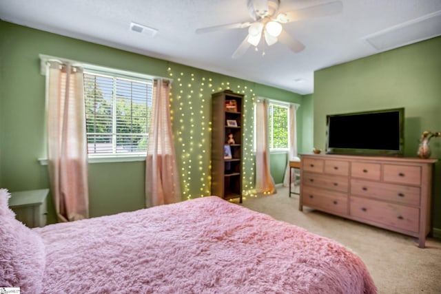101 Bitternut Ln, Taylors, SC 29687 - carpeted bedroom featuring a ceiling fan