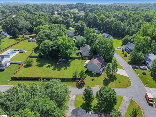 101 Bitternut Ln, Taylors, SC 29687 - aerial view of residential area with a heavily wooded area