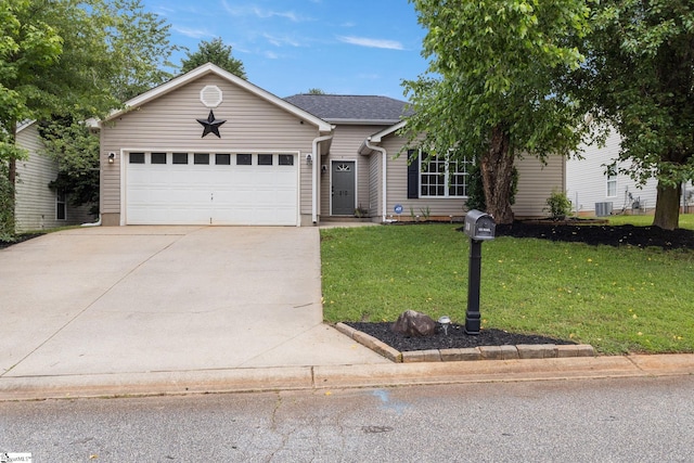 310 W Bushy Hill Dr, Duncan, SC 29334 - ranch-style home with driveway, a front lawn, and a garage
