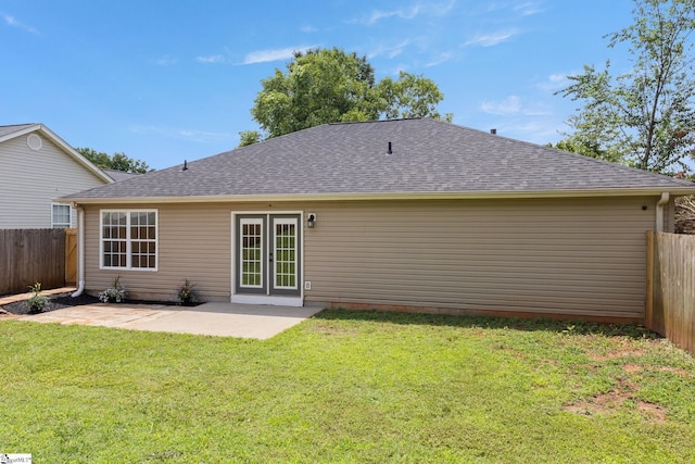 310 W Bushy Hill Dr, Duncan, SC 29334 - back of property with roof with shingles, a patio, and french doors