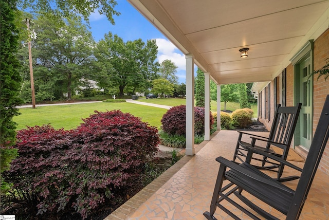 103 Crestview Cir, Greer, SC 29651 - covered porch featuring a lawn
