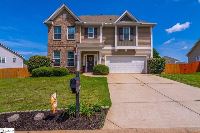 208 Castleton Cir, Boiling Springs, SC 29316 - view of front facade featuring a garage, driveway, and brick siding