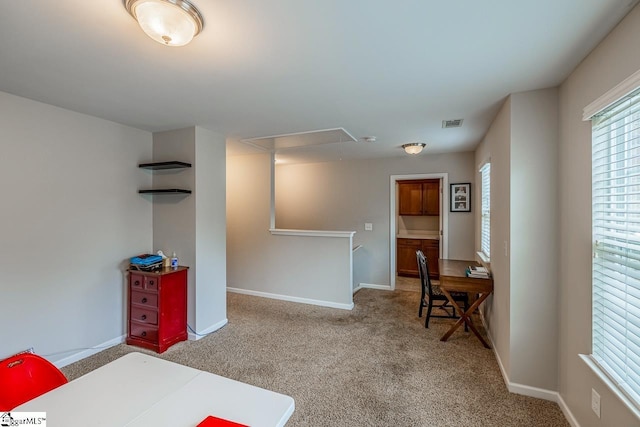208 Castleton Cir, Boiling Springs, SC 29316 - interior space featuring attic access and carpet floors