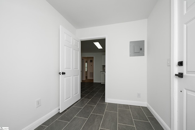 661 Maple Dr, Greer, SC 29651 - empty room featuring electric panel and dark tile patterned flooring