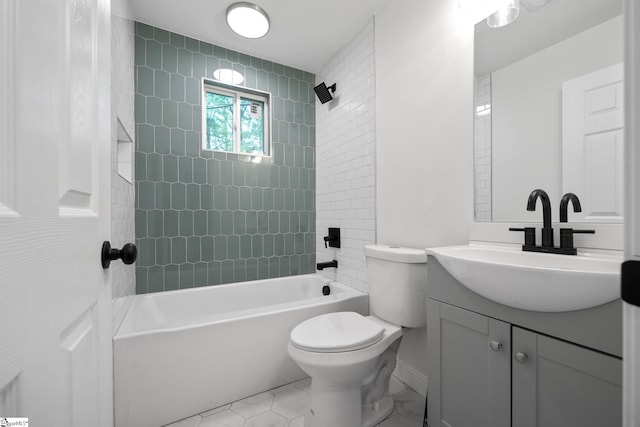661 Maple Dr, Greer, SC 29651 - bathroom with vanity and shower / bathtub combination