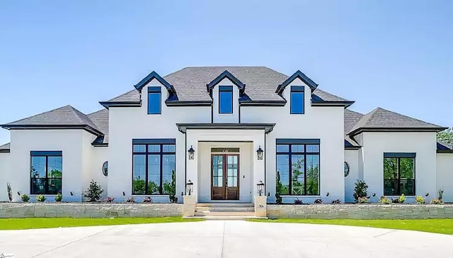 314 Shoreview Dr, Chesnee, SC 29323 - french country home with stucco siding and french doors