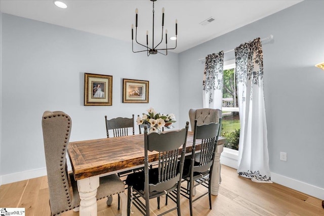 11 Echo Dr, Travelers Rest, SC 29690 - dining space with a chandelier, light wood-style flooring, and recessed lighting
