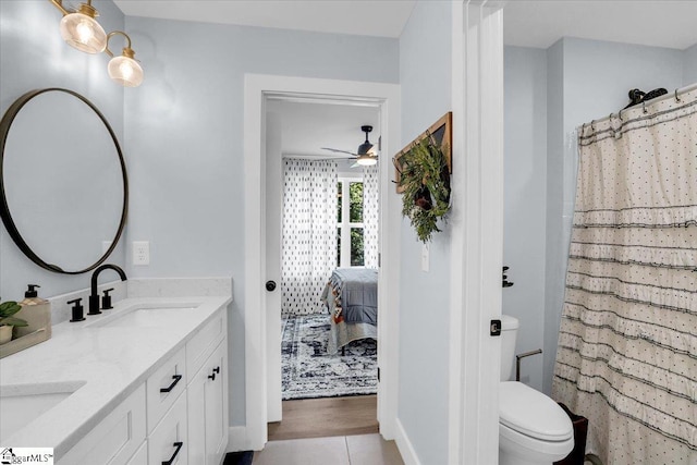 11 Echo Dr, Travelers Rest, SC 29690 - ensuite bathroom featuring double vanity and ceiling fan