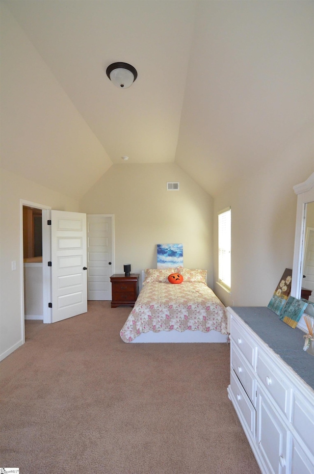 108 Dillard Creek Ct, Greer, SC 29651 - carpeted bedroom featuring lofted ceiling