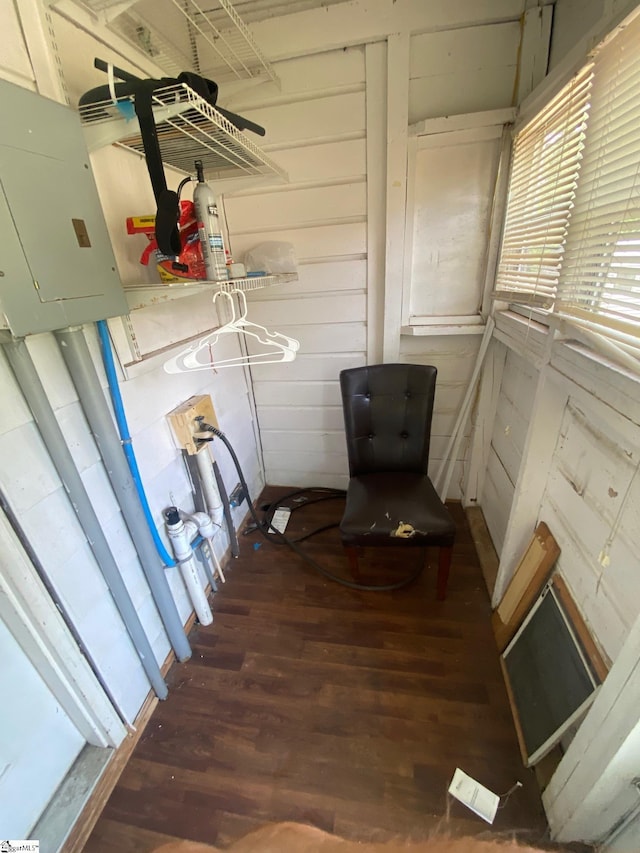 719 Chestnut St, Laurens, SC 29360 - detailed view of wood finished floors and electric panel