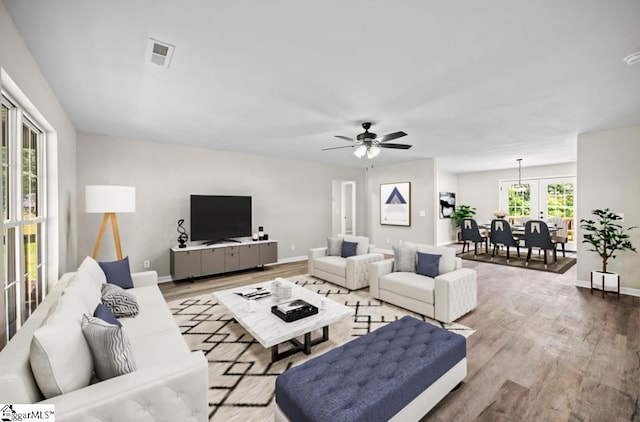 1016 Scott Rd, Anderson, SC 29621 - living room featuring wood finished floors and ceiling fan