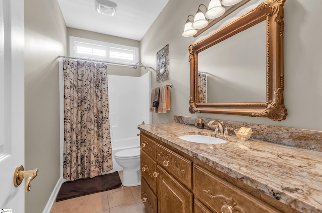 128 Banbury Cir, Simpsonville, SC 29650 - full bath featuring vanity, tile patterned flooring, and shower / bath combo