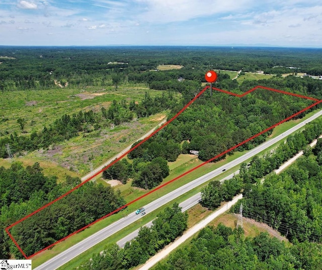 2115 Price House Rd, Woodruff, SC 29388 - aerial overview of property's location featuring property parcel outlined