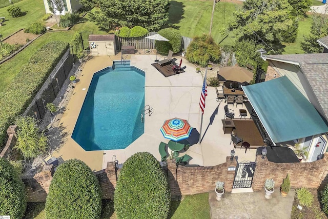 135 James Ave, Wellford, SC 29385 - drone / aerial view of a pool