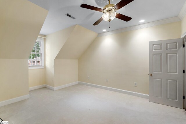 15 Annas Pl, Simpsonville, SC 29681 - additional living space featuring a ceiling fan, light carpet, and recessed lighting