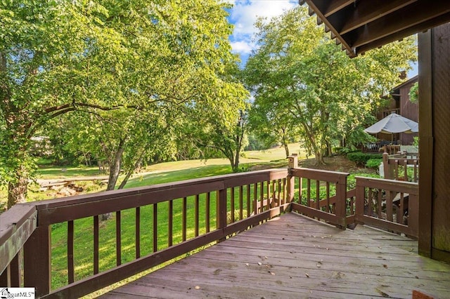 2 Creekside Way, Greenville, SC 29609 - deck featuring a lawn