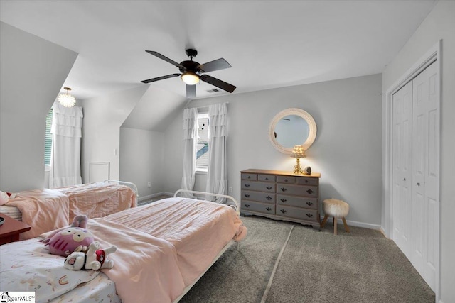 109 W Fieldsparrow Cir, Greenville, SC 29615 - carpeted bedroom featuring multiple windows, a closet, and ceiling fan