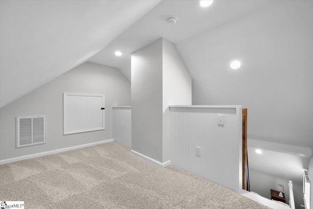 109 W Fieldsparrow Cir, Greenville, SC 29615 - bonus room featuring vaulted ceiling, carpet flooring, and recessed lighting