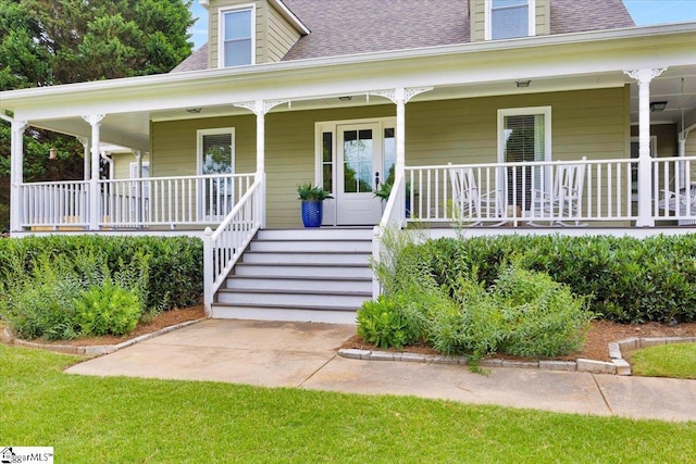 109 W Fieldsparrow Cir, Greenville, SC 29615 - view of front of property with a shingled roof and a porch