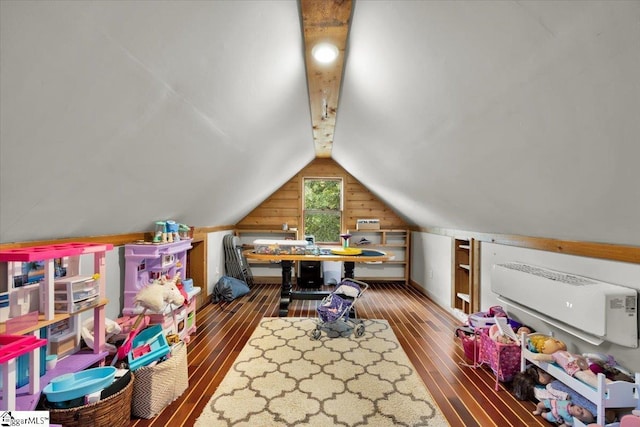 109 W Fieldsparrow Cir, Greenville, SC 29615 - recreation room featuring hardwood / wood-style flooring and wooden walls