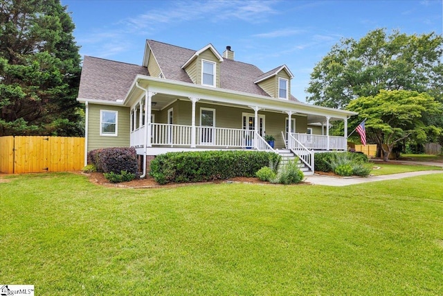 109 W Fieldsparrow Cir, Greenville, SC 29615 - view of front of home featuring covered porch, a chimney, and roof with shingles