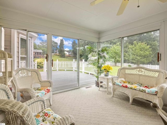 209 Thornhill Dr, Spartanburg, SC 29301 - sunroom with ceiling fan and plenty of natural light