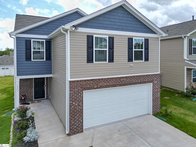 1421 Trotting Ave, Roebuck, SC 29376 - view of front of home with a garage, brick siding, and concrete driveway