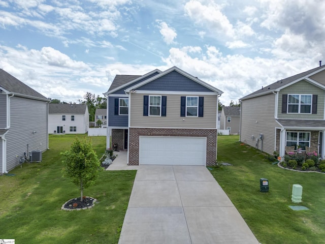 1421 Trotting Ave, Roebuck, SC 29376 - view of front of house with brick siding, a garage, and a front yard